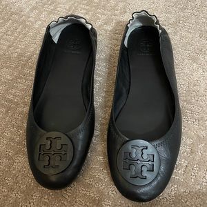 Black on Black Tory Burch Ballet Flats!
